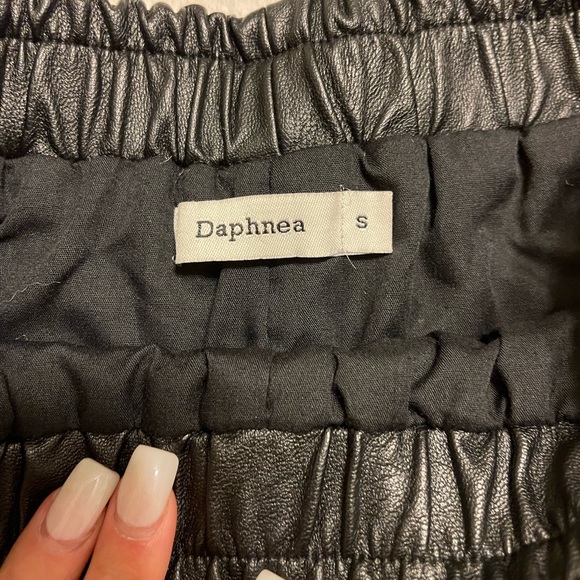 Black Leather Shorts - Picture 2 of 3